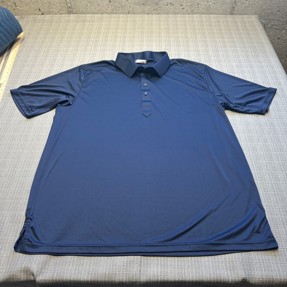 Collars & Co Dress Collar Polo Shirt Mens XXL Relaxed Fit‎ Blue Golf Performance
